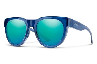 Smith Optics Crusader Chromapop Polarized Designer Sunglasses Blue Opal Mirror