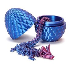 3D Printed Dragon with Surprise Egg,Surprise Dinosaur Eggs Fidget Toys Purple