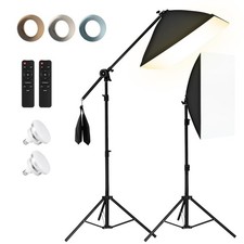 85W Photography Lighting, 2-Pack 20'' x 28'' Professional Softbox Lighting Ki...