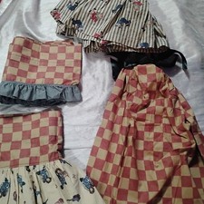 Vintage Raggedy Ann And Andy Dust Ruffle, Curtains And Laundry Bag For Nursery