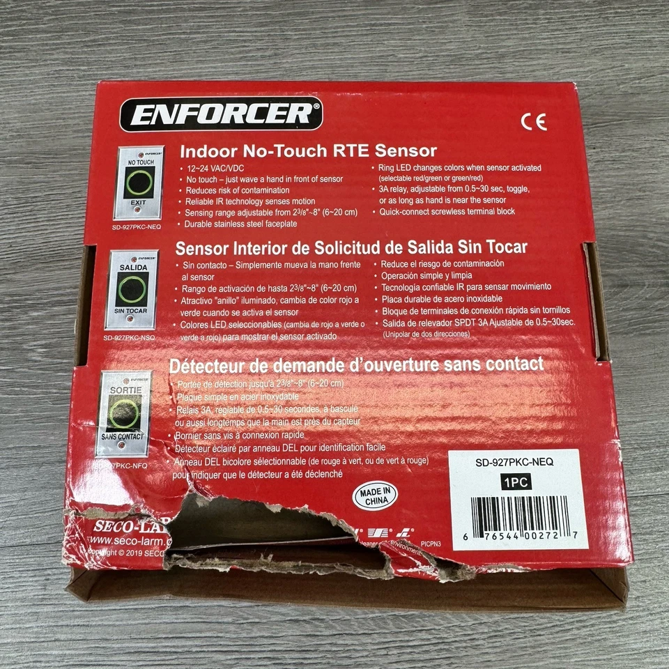 Seco-Larm Enforcer No Touch Request-to-Exit Sensor (SD-927PKC-NEQ) English - Image 3 of 4