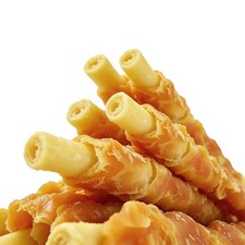 Chicken Wrapped Rawhide Sticks Dog Treats for Chewing Long Lasting 10oz