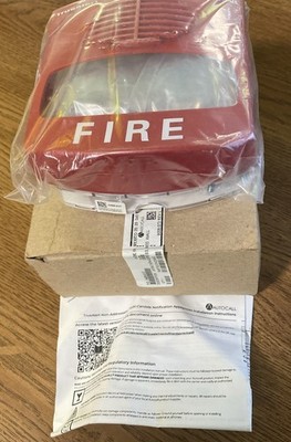 Autocall Simplex A4906-9127  Fire Alarm Horn Strobe Wall Mount Red