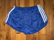 RARE Adidas Nylon Shorts Vintage 80 S MEDIUM Sprinter Shiny Satin Retro Glanz