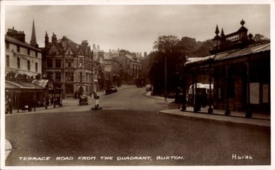Ak Buxton Derbyshire England, Terrace Road from the Quadrant - 5029845