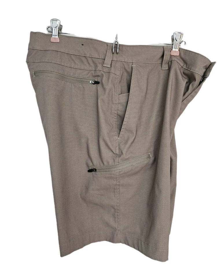 Pantalones Cortos Hawkes & Co Para Hombre Marrón Claro, Talla W34, 6 Bolsillos, Botón y Cremallera Frontal Foto 4 de 4