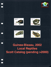 $5.50 Scott Value  est. - 2002 GUINEA-BISSAU Snakes Crocodiles CV MNH NH UMM