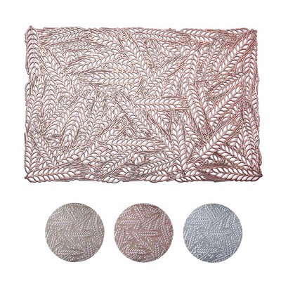 6 pcs 18'' Wheat Maze Rectangle Vinyl Placemats Wedding Party Decorations