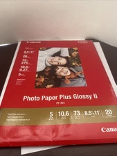 Canon Photo Paper Plus Glossy II 8.5x11 73lbs PP201 20 sheets