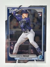 Curtis Mead 2024 Bowman Chrome Rookie Card #49 TB Rays RC. rookie card picture