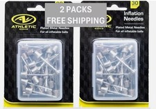 60 Sports Ball Inflating Air Pump Needles, Soccer Basketball, Football