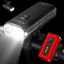 APECYC Super Bright Bike Lights Set, 18000LM USB Rechargeable Bicycle Front Head