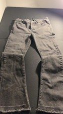 Valabasas Men's Charcoal Grey Stacked Carpenter Jeans - Size 36