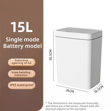 Smart Bathroom Trash Can Automatic Bagging Electronic Trash Can White Touchless