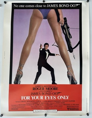  FOR YOUR EYES ONLY  1981 ORIG MOVIE CARD STOCK POSTER 30 x40  JAMES BOND 007