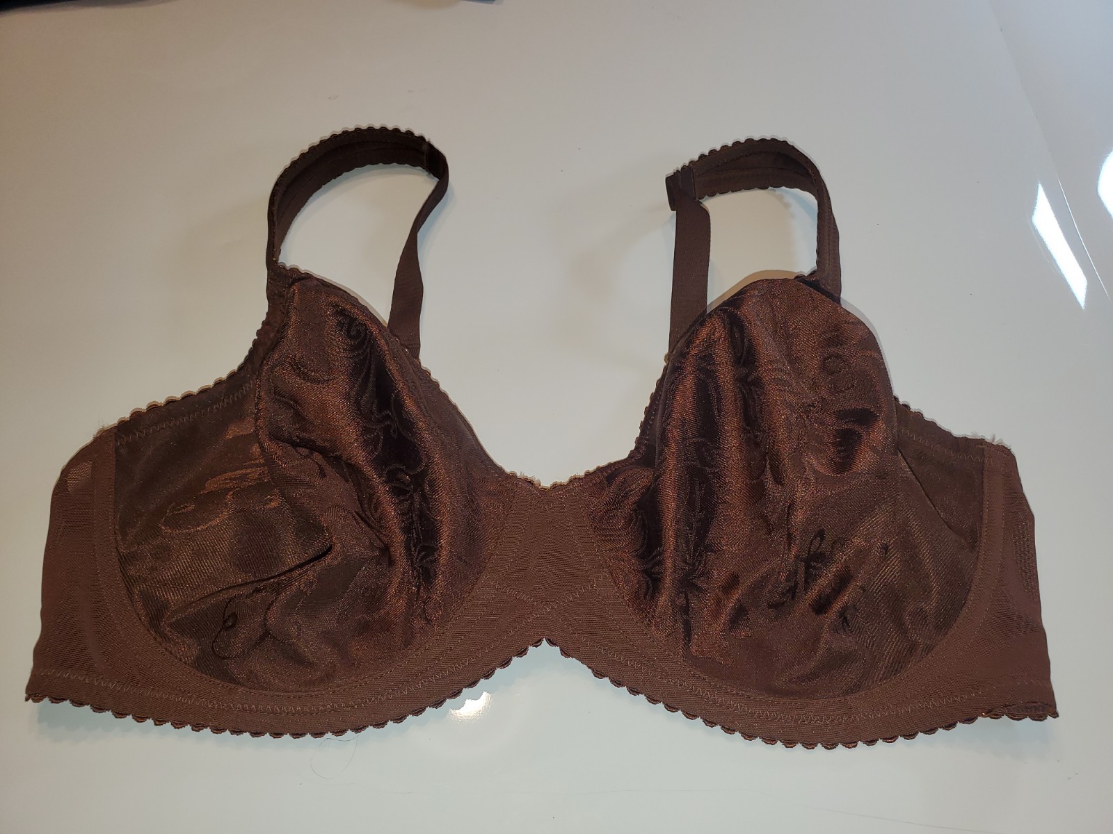 CURVATION 42C Brown Full Coverage Lace Underwire Soft Cup Bra