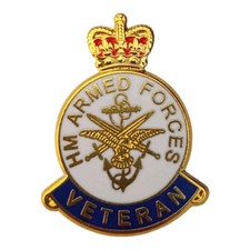 Armed Forces Army, Navy RAF Military Enamel Pin Badge Supporting Veteran Charity