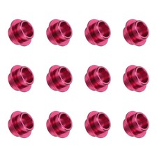 Inline Skate Bearing Bushing Spacers, 8mm 12 Pcs Aluminum Red