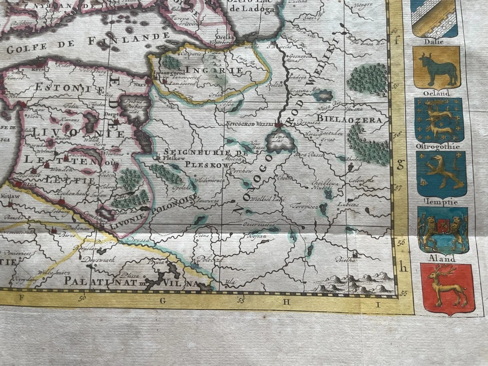 Chatelain 1720 Map Scandinavia Sweden Norway Finland Denmark Baltics Russia - Image 3 of 4