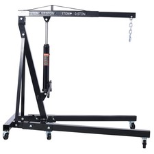 2 Ton Folding Engine Hoist Heavy Duty Steel Crane with 6 Casters