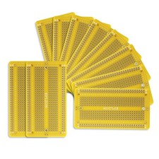 EPLZON 10 Pcs Solderable Breadboard PCB Board Gold-Plated Solder Yellow