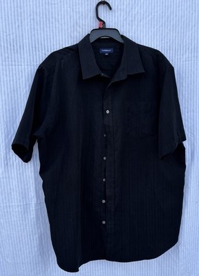Croft and Barrow Button Down Shirt Black Shirt Size XL