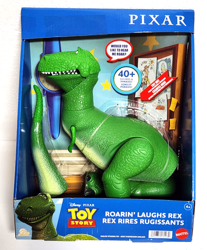Disney Pixar Toy Story Roarin' Laughs Rex - 40+ Sounds & Sätze - Mattel - Neu