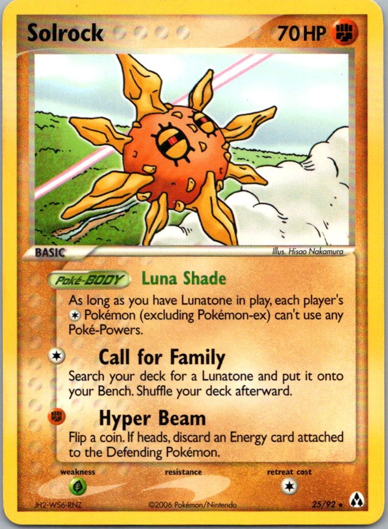 Pokemon TCG Solrock 25/92 Legend Maker NM