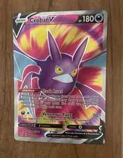 Pokemon TCG Crobat V 182/189 Full Art Darkness Ablaze Set NM Condition