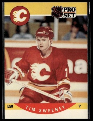1990-91 Pro Set #597 Tim Sweeney RC Calgary Flames