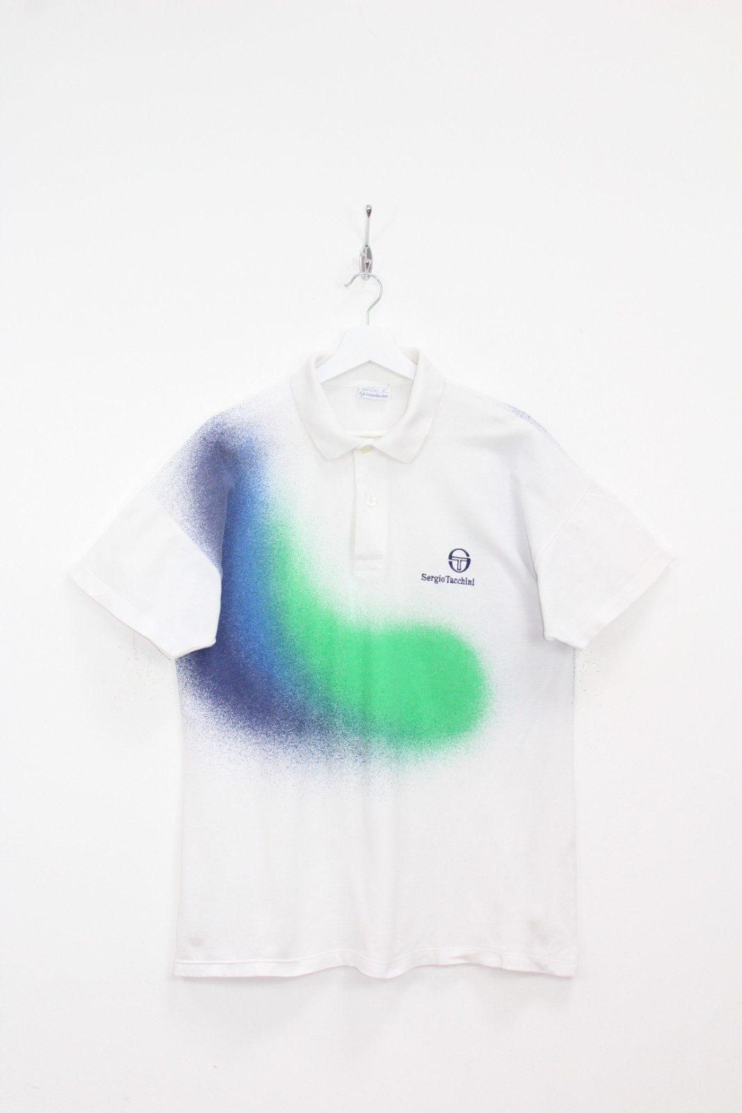 SERGIO TACCHINI 80'S VINTAGE WILANDER TENNIS POLO SHIRT,SIZE:LARGE