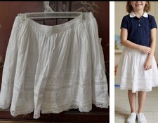 Polo Ralph Lauren Girls L 12-14 White Casual Cotton Excellent W 12 -  L 15