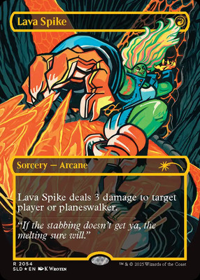 Lava Spike Raise Foil MTG Secret Lair Ultimate Pencil Rare NM x1 - Magic Card