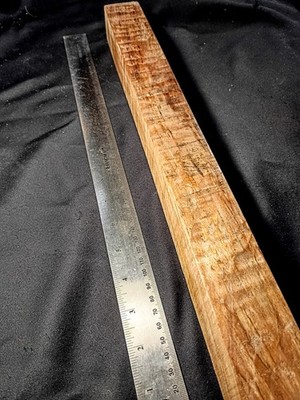 17.75  Figured Spalted Maple Turning Blank 1.75x1.75 Duck Call / Spindle Stock