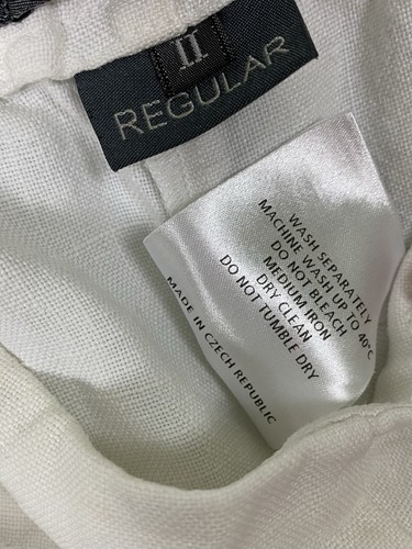 OSKA White Regular 100% Linen Wide Leg Lagenlook Trousers Pants Size 2 - Picture 18 of 18