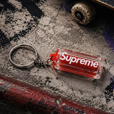 キミスタ　Supreme シュプリーム レザーキーリング 　赤黒2点セット Supreme Leather Key Chains, Rings & Cases for Men for sale | eBay