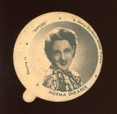 1934 F4 Dixie Lids Movie Stars #21 Norma Shearer VG *d4