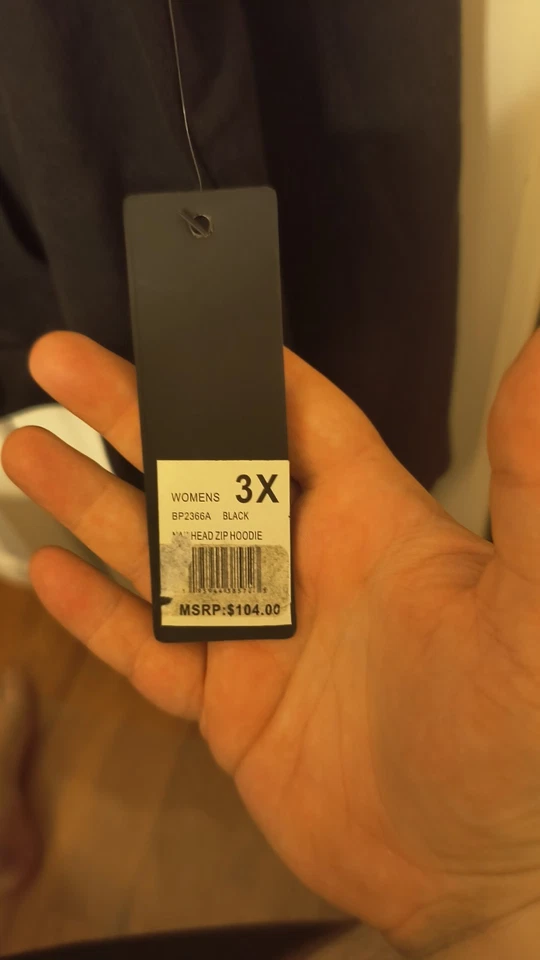 NUEVO CON ETIQUETAS $104 Bebe Mujer’s Sudadera con Capucha Recortada Logo Talla 3X Negra (B4 Foto 4 de 4