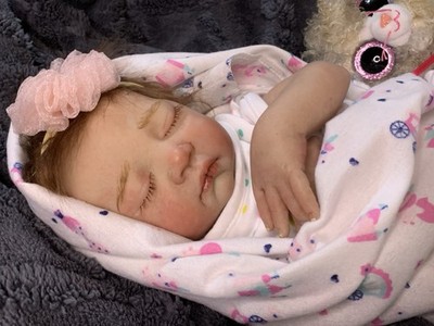Sweet Reborn Baby GIRL Doll EMMA was Mariza By Adrie Stoete COMPLETED