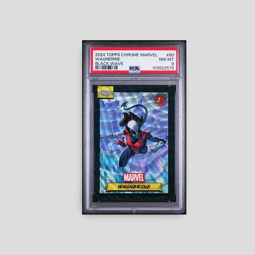 2024 Topps Chrome Marvel Wagnerine Black Wave PSA 8