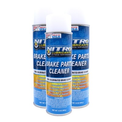 Nitro Lubricants Brake Cleaner   Non-Chlorinated, 12oz   Made in USA (3-Pack)