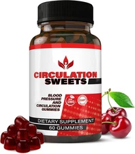 Circulation Sweets Beet Root Gummies - High Blood Pressure Supplements with S7, 