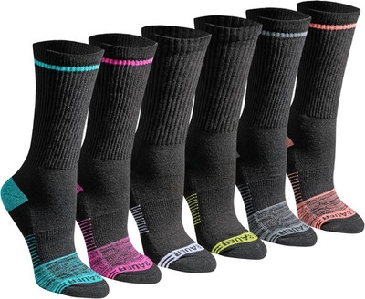 Women'S Dura Dri Moisture Control 6-Pair Crew Socks
