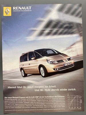 Renault Espace 2.0 dCi FAP Dr. Jekyll Mr. Hyde2006 Vintage Werbung Reklame