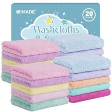 Baby Washcloths 20 Pack Coral 7 x 9 inches UNIM LL UNIMADE Super Soft Microfiber