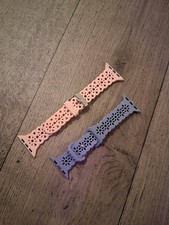 Set of 2 Apple watch silicone bands, adjustable, new.