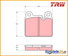 Brake pad set, disc brake TRW GDB918 for Porsche 911
