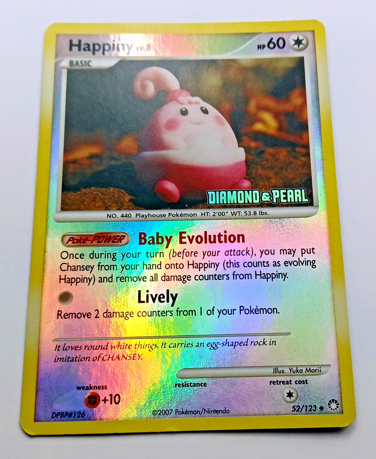 Happiny 52/123 Mysterious Treasures Reverse Holo