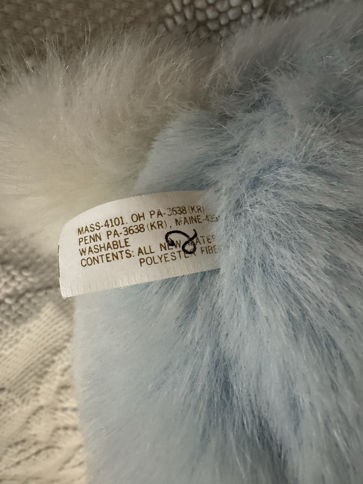 Vintage Heartwarmers Blue Plush Rabbit And Baby Bunny Soft Light Blue 13” Tall