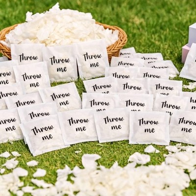 Dried Hydrangea Flower Petals Toss Packs - 4000+ Real Creamy White Flower Pet...